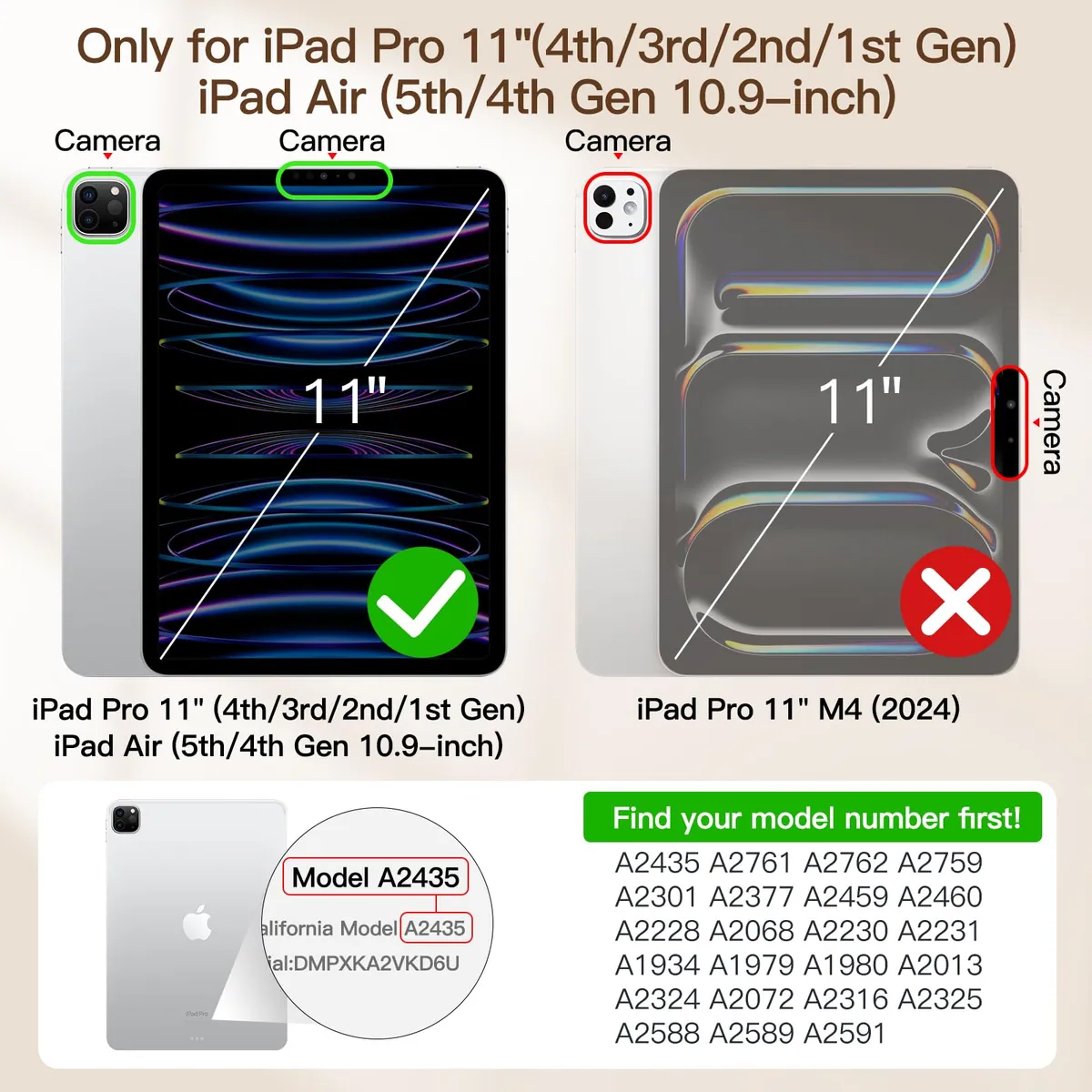 Husă magnetică JETech iPad Pro 11" (2022/2021/2020/2018) și iPad Air 5/4 10.9", suport încărcare Pencil 2, negru