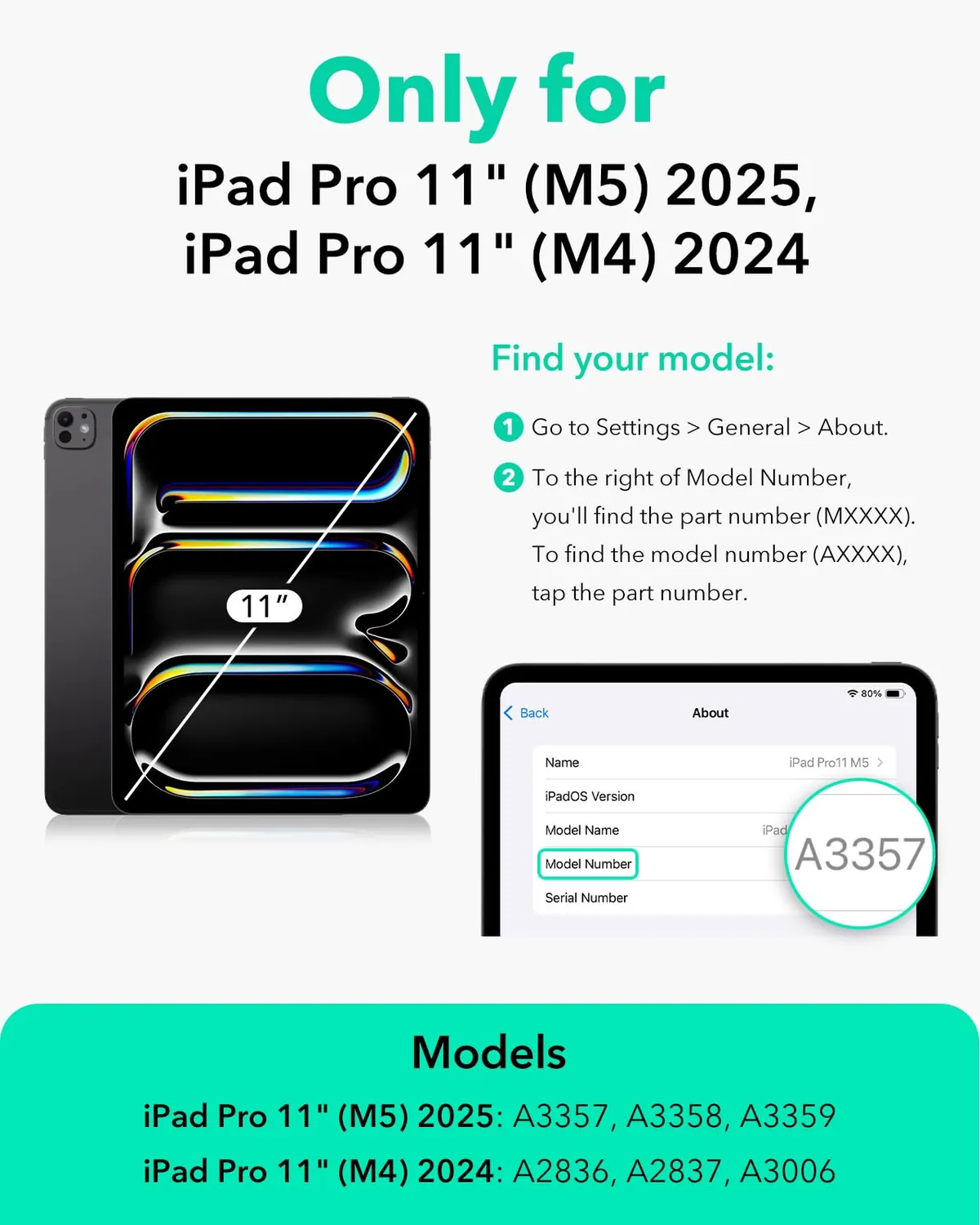 Husă ESR iPad Pro 11" 2024, fixare magnetică puternică, stand triplu slim, suport Apple Pencil Pro și Pencil USB-C, auto sleep/wake